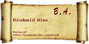 Bindseid Alex névjegykártya